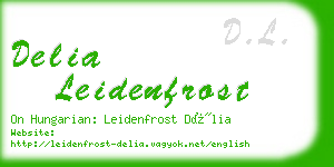 delia leidenfrost business card